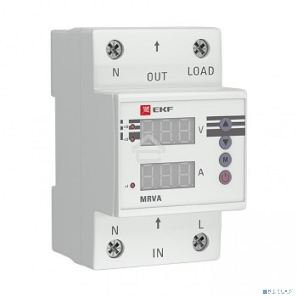 Реле напряжения и тока с дисплеем MRVA 63А PROxima EKF MRVA-63A