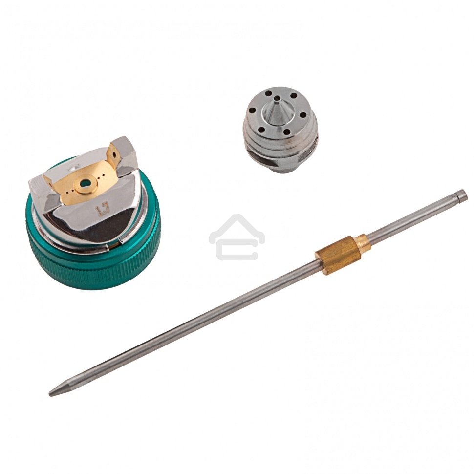 Набор для краскораспылителя AS802HVLP: сопло 1,7 мм, игла, чашка Stels