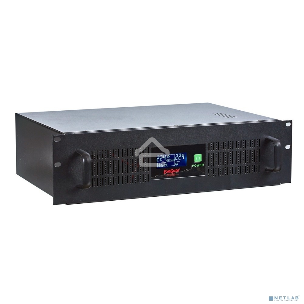 Источник бесперебойного питания ExeGate ServerRM UNL-1500.LCD.AVR.С13.RJ.USB.3U <1500VA/900W, LCD, AVR, 4*C13, RJ45/11, USB, 3U>