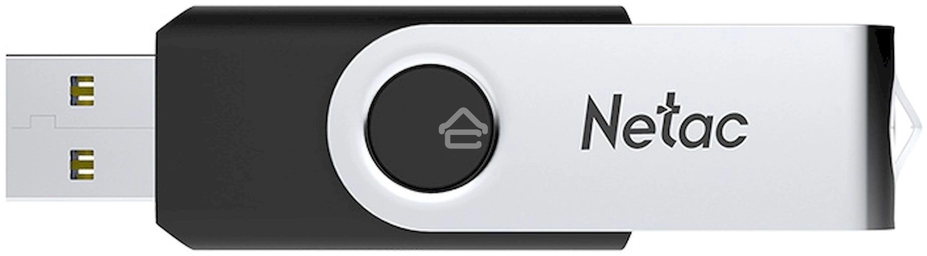 Флешка USB Netac U505 (NT03U505N-128G-30BK), 128Gb, USB 3.0, R/W 110/45, черный/серебристый