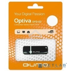 Флешка USB QUMO 8Gb, Optiva 02 Black QM8GUD-OP2 черный