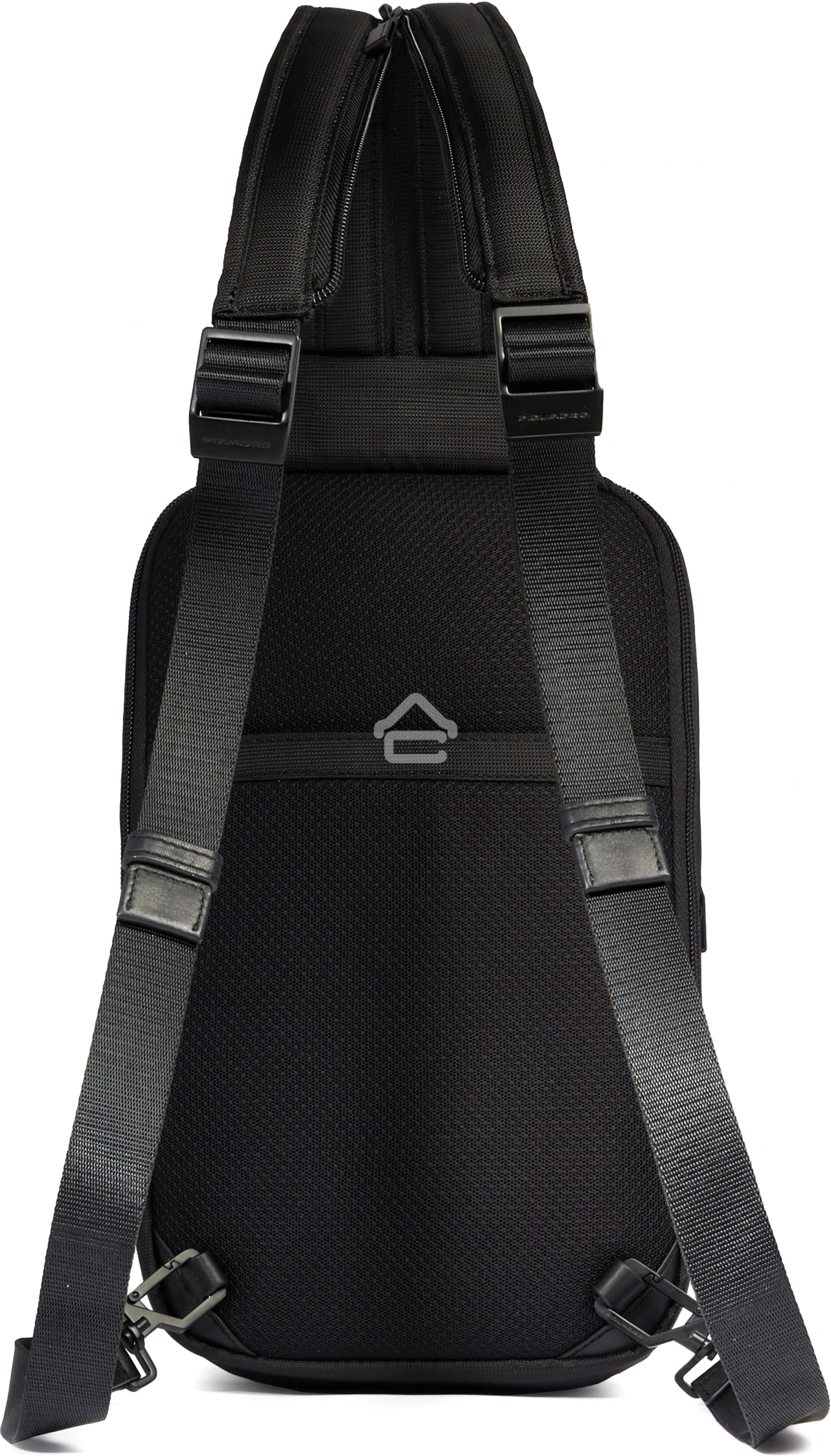 Рюкзак слинг мужской Piquadro Orion CA6625S136/N черный ткань/натур.кожа