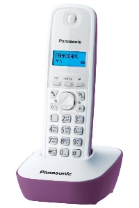 Телефон беспроводной (DECT) Panasonic KX-TG1611RUF (сиреневый) {АОН, Caller ID,12 мелодий звонка,подсветка дисплея,поиск трубки}