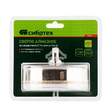 Сверло по керамической плитке и стеклу Сибртех, 120 х 55 мм, 6 гр.хв-к, с центр. сверлом