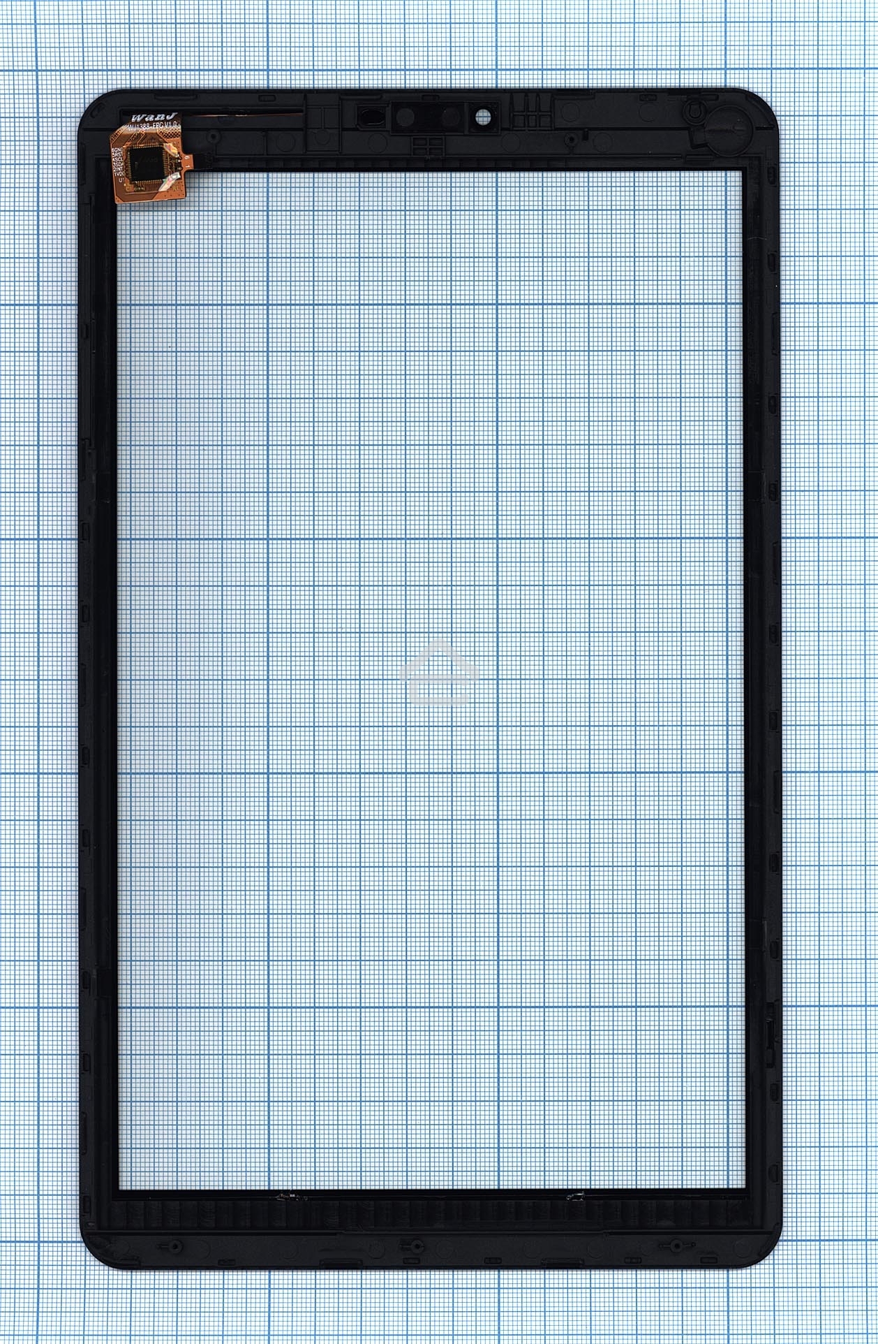 Сенсорное стекло (тачскрин) для Irbis TZ172, черное с рамкой