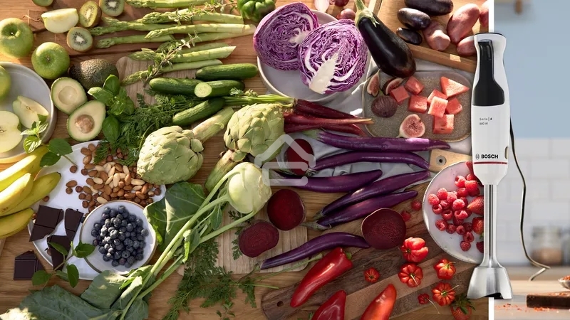 Блендер погружной Bosch MSM4W421 800 Вт, белый