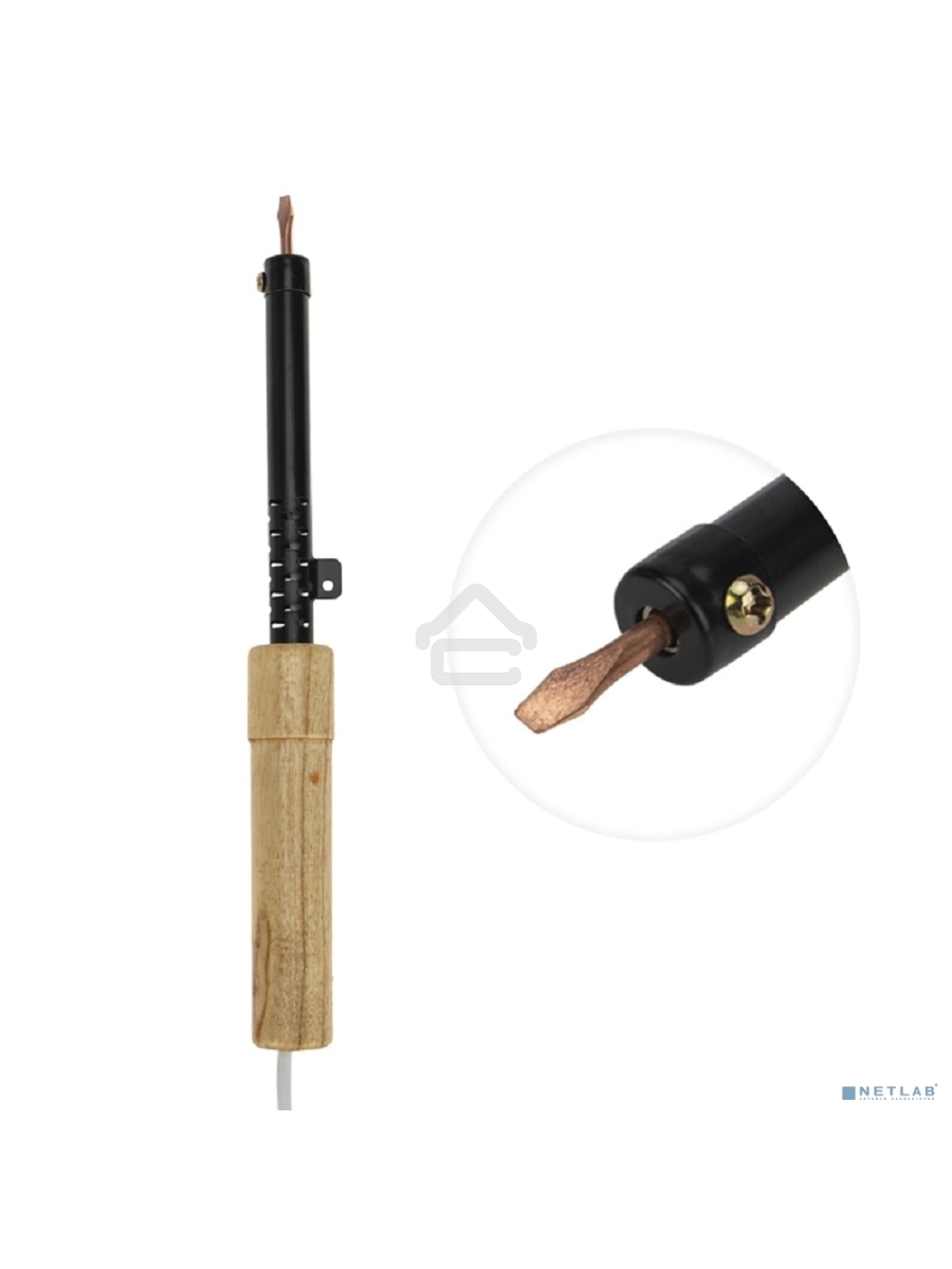 Паяльник ЭПСН 220В 65Вт дерев. ручка ПД Rexant 12-0265