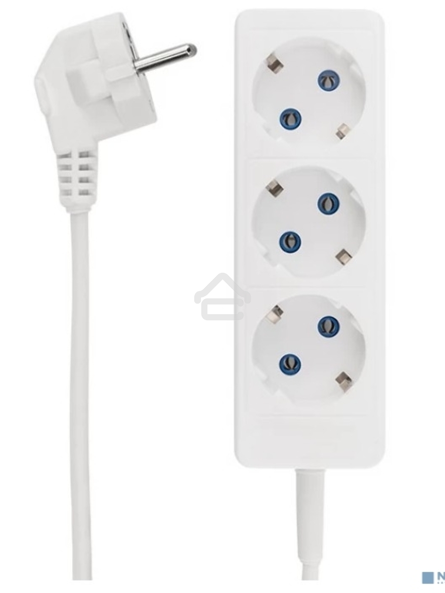Удлинитель Rexant STANDARD 3 гнезда, 1,5м, 2х1,0мм², б/з, белый