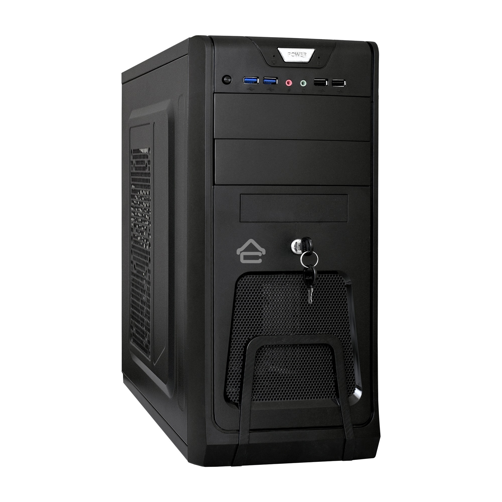 Компьютерный корпус Miditower ExeGate EX283216RUS CP-603UB-CP400 (ATX, БП CP400 с вент. 8см, 2*USB+2*USB3.0, аудио, блокировка, черный)