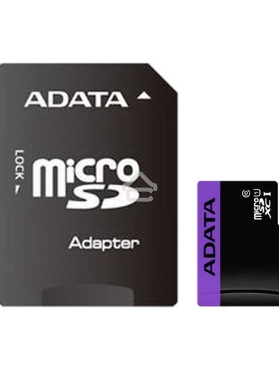 Флеш карта microSDXC 64GB ADATAUHS-1 CL10 (AUSDX64GUICL10-RA1) + SD adaptor