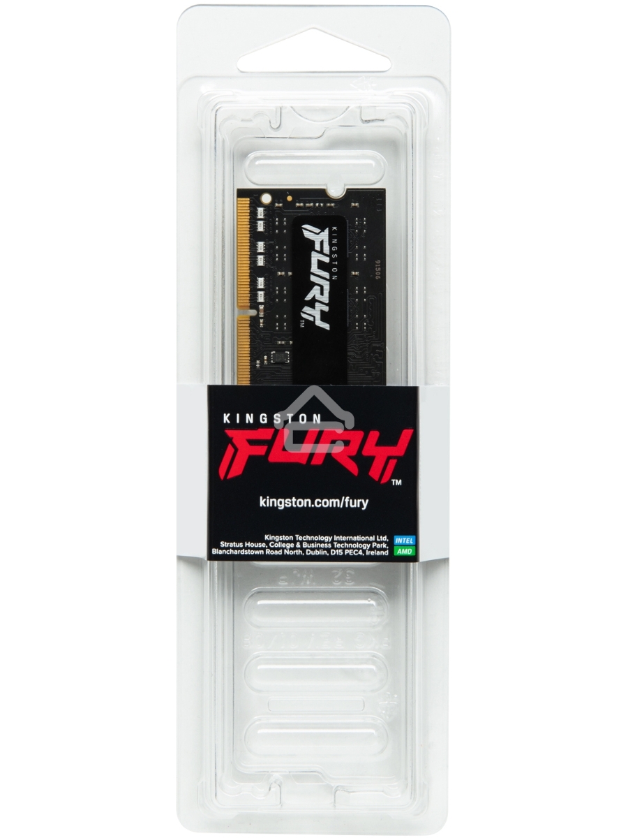 Оперативная память Kingston Fury Impact, DDR4, 8GB (1x8GB), 3200MHz, CL20, SO-DIMM