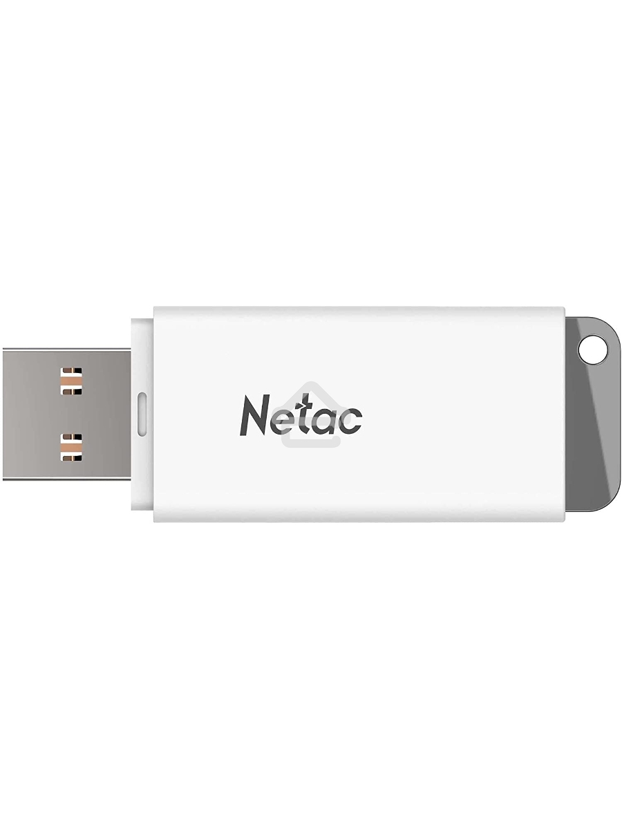 Флеш диск Netac U185 8Gb <NT03U185N-008G-20WH>, USB2.0, с колпачком, пластиковая белая