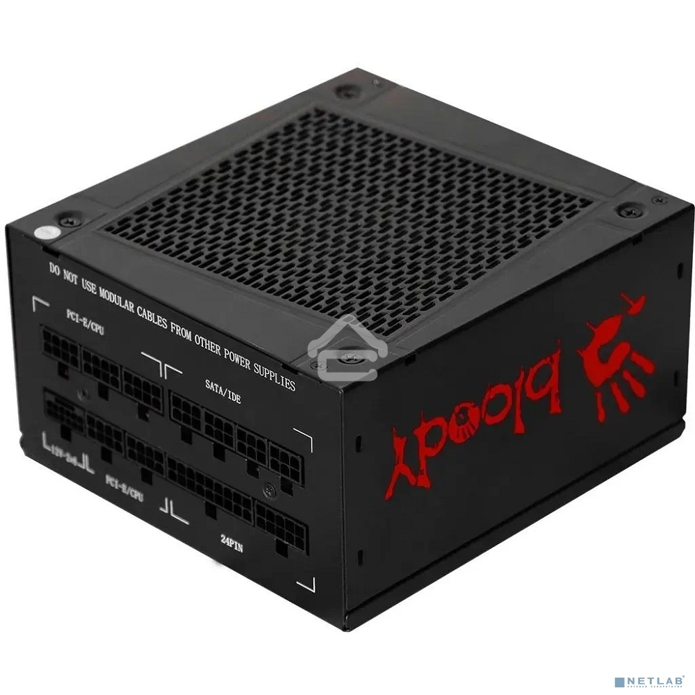 Блок питания Bloody BD-PS1250P, 1250 Вт, 80 PLUS Platinum, 140мм, модульный, черный
