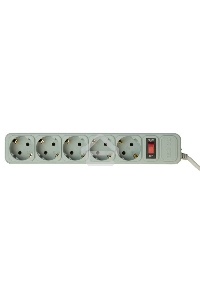 Сетевой фильтр PC Pet AP01006-E-GR 1.8м (5 розеток) серый