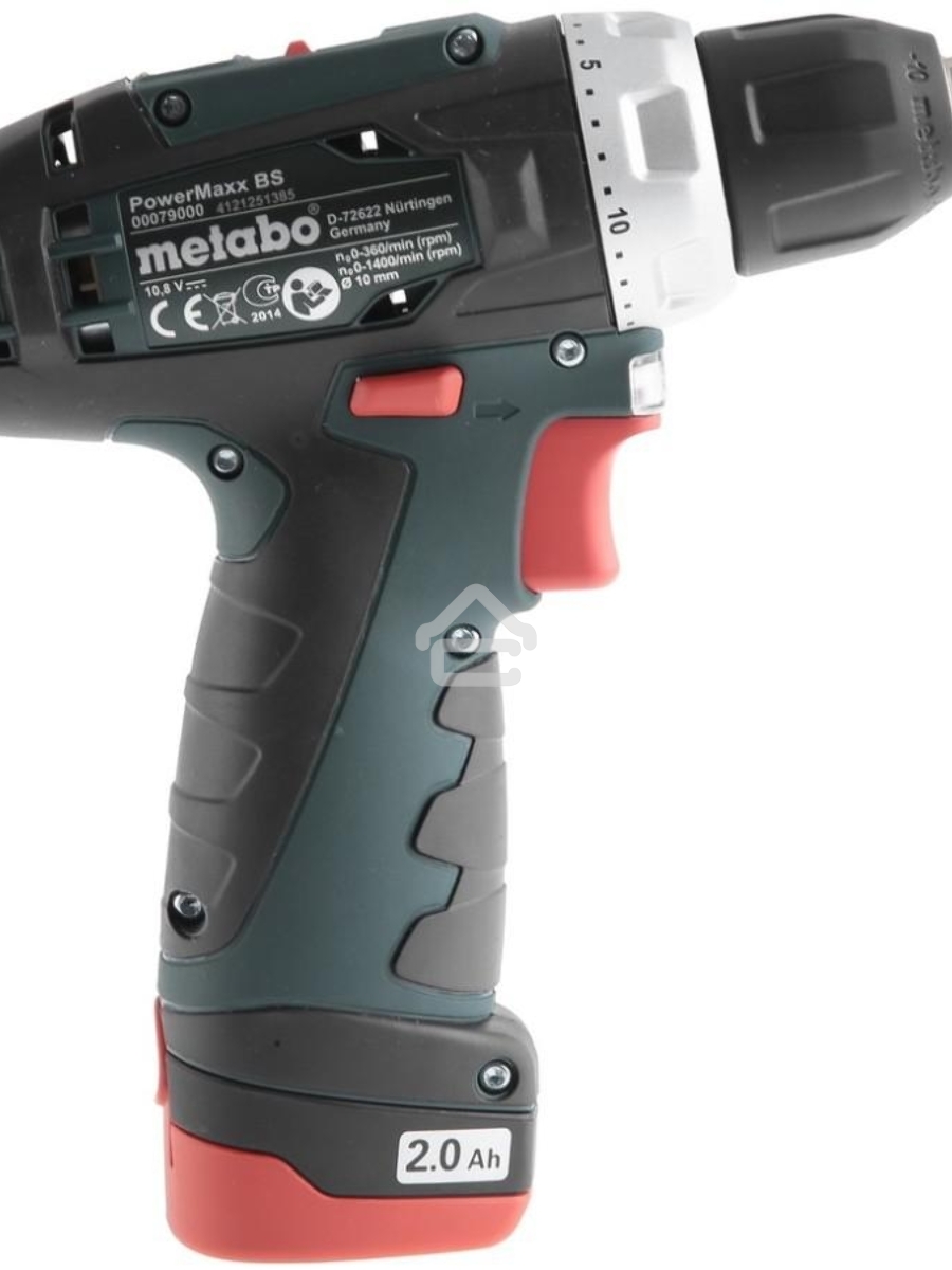 Дрель-шуруповерт Metabo PowerMaxx BS 600080500, Аккумуляторный, 12В, 2 АКБ