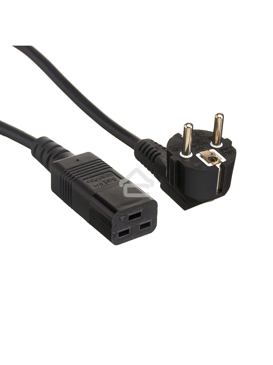 Кабель питания ExeGate Power PC19-10P (Евровилка Schuko->С19) VDE-250V-3*1.5-CU, черный, 16А, 10м