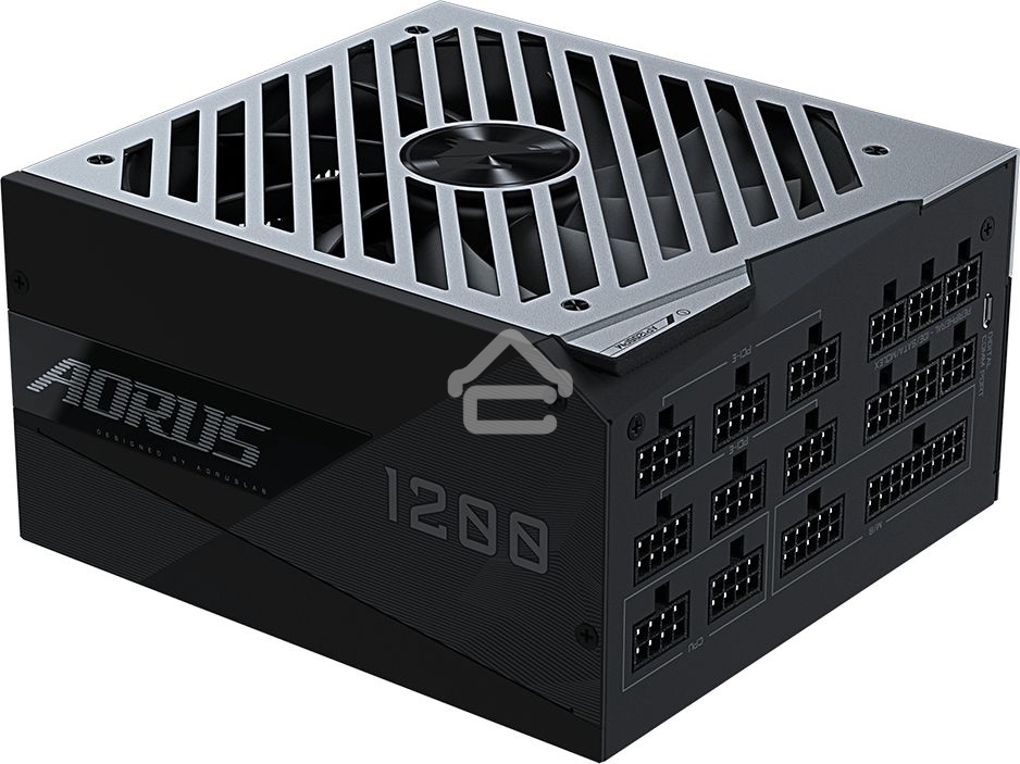 Блок питания Gigabyte GP-AP1200PM, 1200Вт, 80 PLUS Platinum, 140мм, модульный, черный