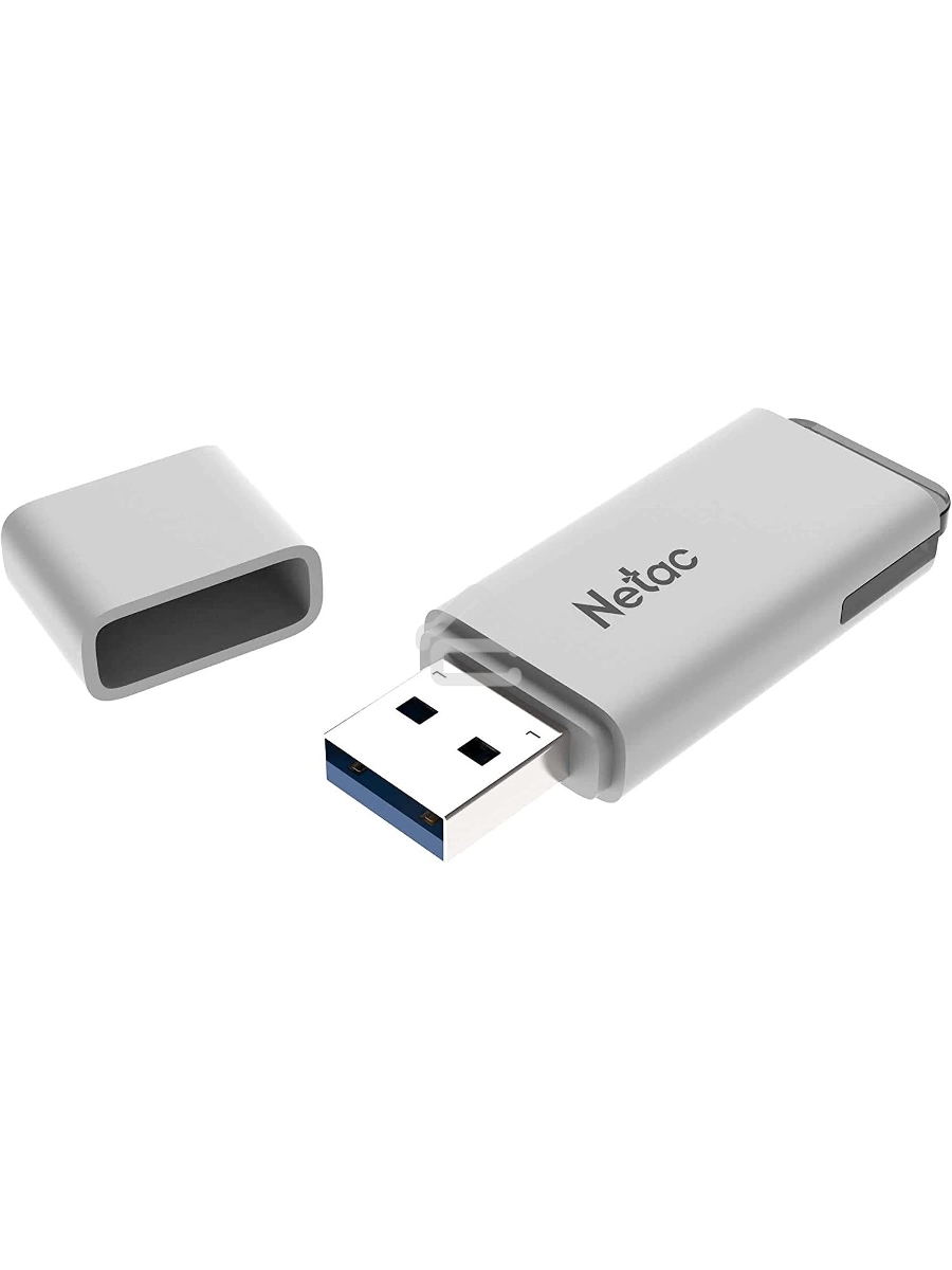 Флеш диск Netac U185 8Gb <NT03U185N-008G-20WH>, USB2.0, с колпачком, пластиковая белая