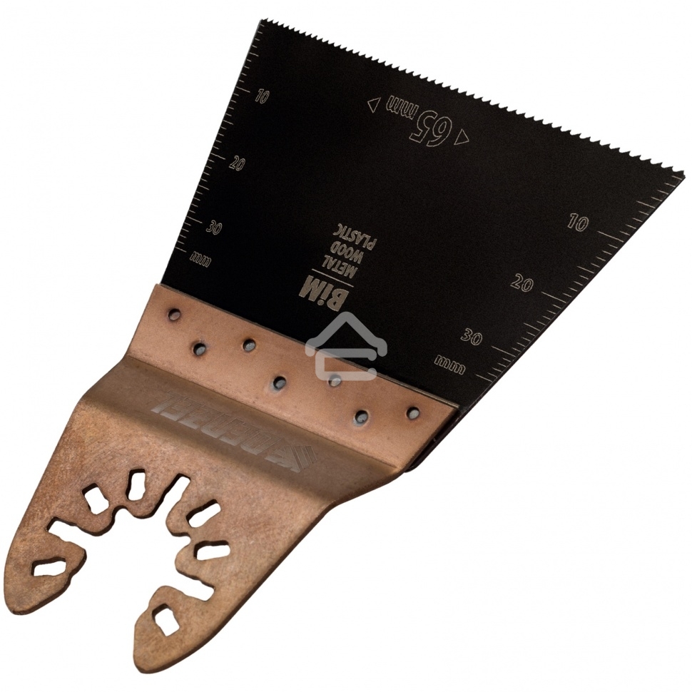 Насадка для МФИ Denzel режущая прямая, BiM, по металлу и дереву, 65 x 1,2 мм, мелкий зуб