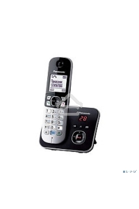 Телефон беспроводной (DECT) Panasonic KX-TG6821RUB  (черный), автоответчик,определитель номера,телефонный справочник 120 зап.}