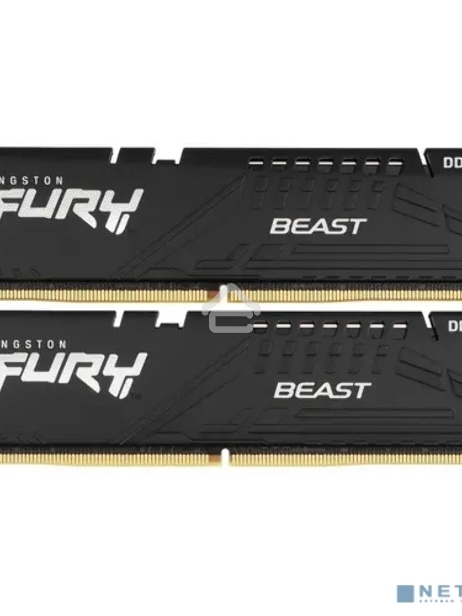 Оперативная память Kingston Fury Beast, DDR5, 16GB (2x8GB), 6000MHz, CL36, с радиаторами, черный