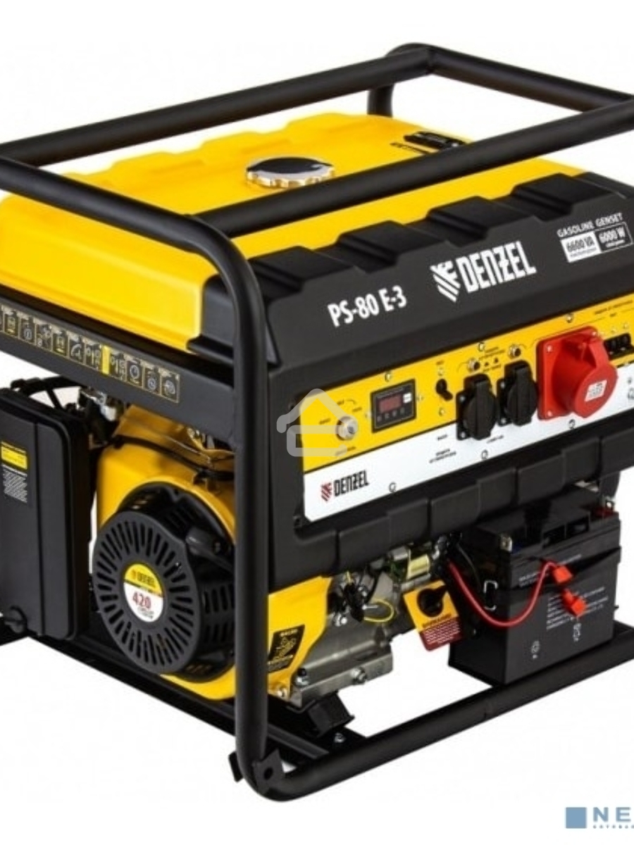 Электрогенератор бензиновый Denzel PS 80 E-3, 6.5 кВт, 85 дБ, 87 кг