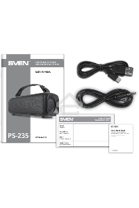 Портативная колонка Sven PS-235 черный 12W 2.0 BT 3600mAh (SV-022075)