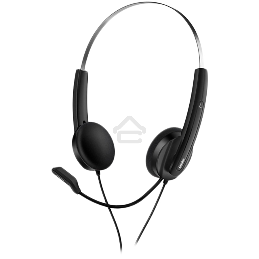 Гарнитура проводная Genius HS-220U, регулируемое оголовье, мягкие удобные амбушюры, выносной микрофон с шумоподавлением, пульт управления