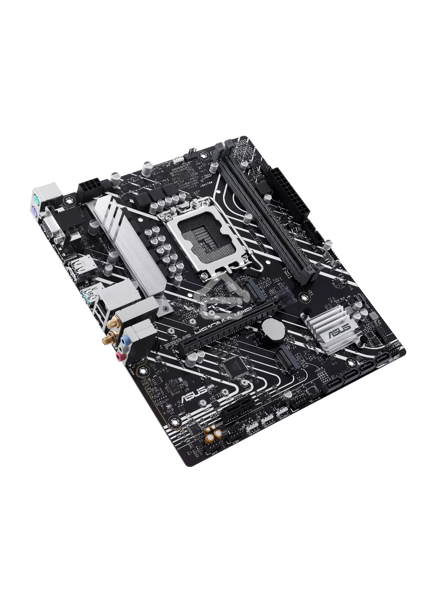 Материнская плата ASUS PRIME H610M-A WIFI, LGA 1700, Intel H610, 2xDDR5, 4xSATA, 2xM.2, 1xPCIe 4.0 x16, 1xDP, 1xHDMI, 1xVGA, 1x1Gb LAN, 1xUSB 3.2 Gen 2, 4xUSB 2.0, 3x3.5 мм, 7.1, mATX