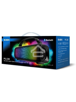 Портативная колонка Sven PS-235 черный 12W 2.0 BT 3600mAh (SV-022075)