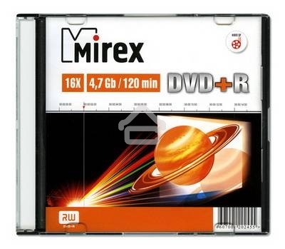 Диск DVD+R Mirex 4.7 Gb, 16x, Slim Case (1), (1/200)