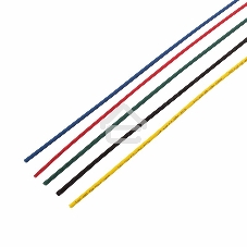 Термоусаживаемые трубки Rexant 2,0/1,0 мм, набор пять цветов, упаковка 50 шт. по 1 м