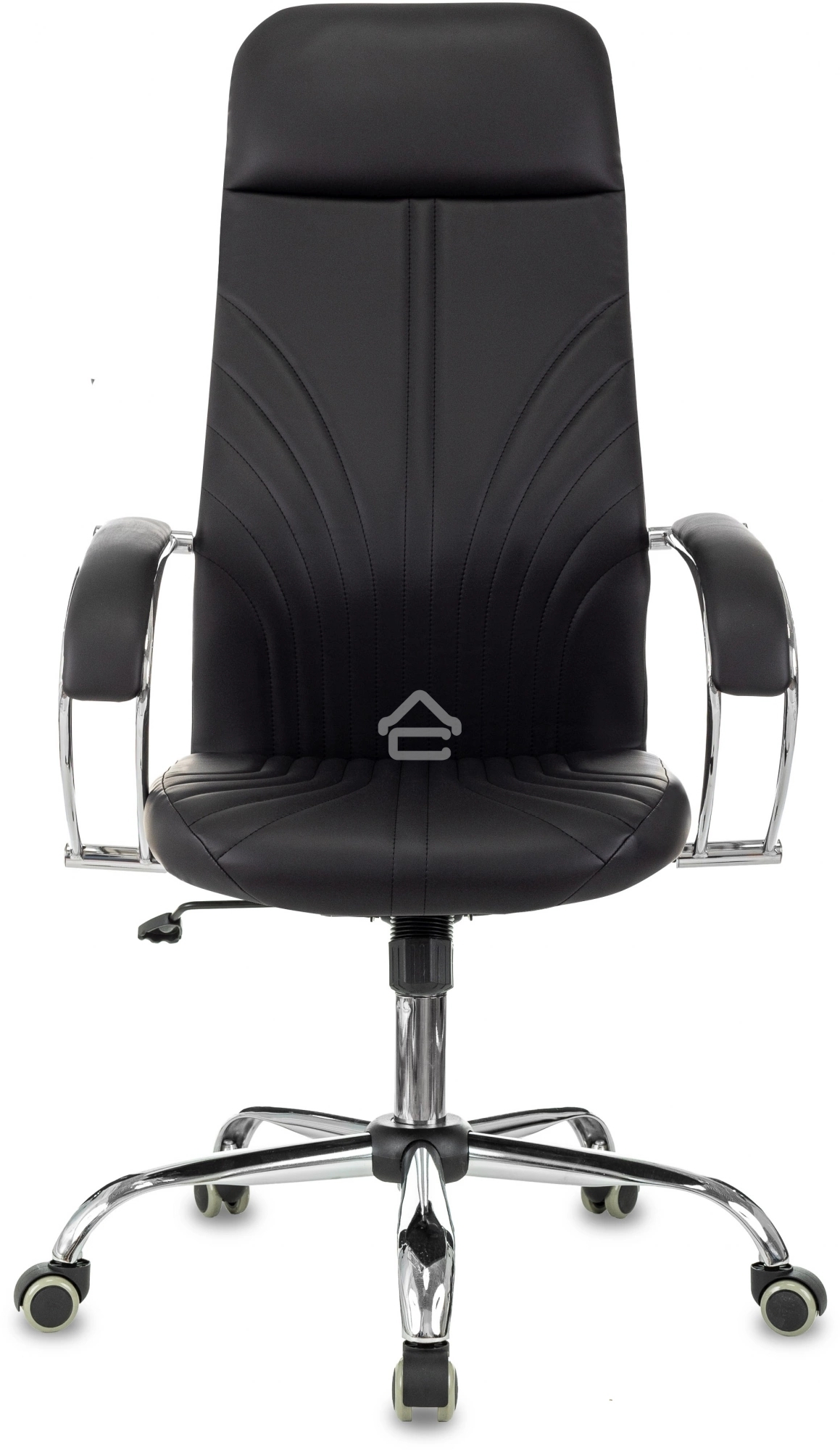 Кресло руководителя Бюрократ CH-610SL черный эко.кожа крестов. металл хром пластик черный