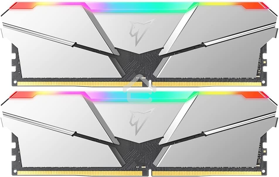 Оперативная память NETAC Shadow, DDR4, 16GB (2x8GB), 3200MHz, CL14, DIMM, с радиаторами, RGB, серебристый