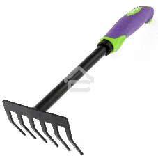 Грабли 6-зубые Palisad, 110х300 мм, стальные, обрезиненная эргономичная рукоятка, LSR1