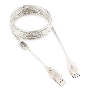 Кабель Cablexpert USB2.0 Pro, AM/AF, 3м, экран, 2 феррит.кольца, прозрачный (CCF-USB2-AMAF-TR-10)
