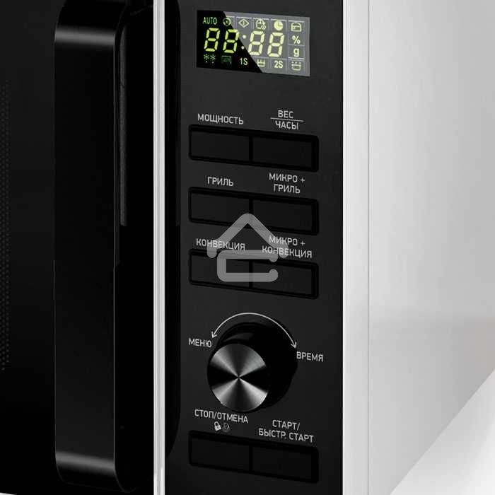 Микроволновая печь BBK 25MWC-992T/WB белый/черный 25 л, 900 Вт, поворотный механизм, кнопки