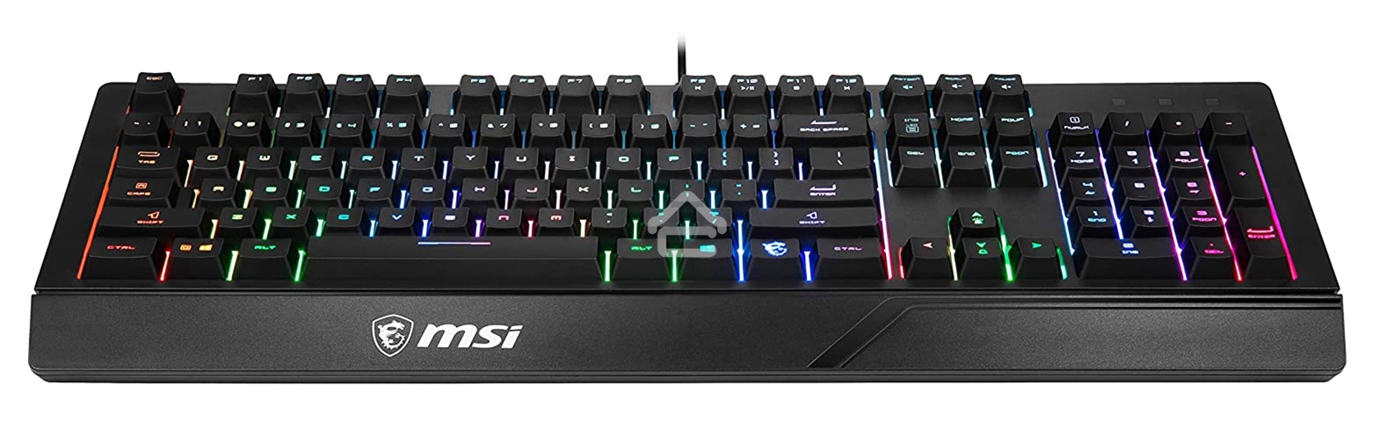 Клавиатура проводная MSI VIGOR GK20 RU черный USB Multimedia for gamer LED (подставка для запястий)