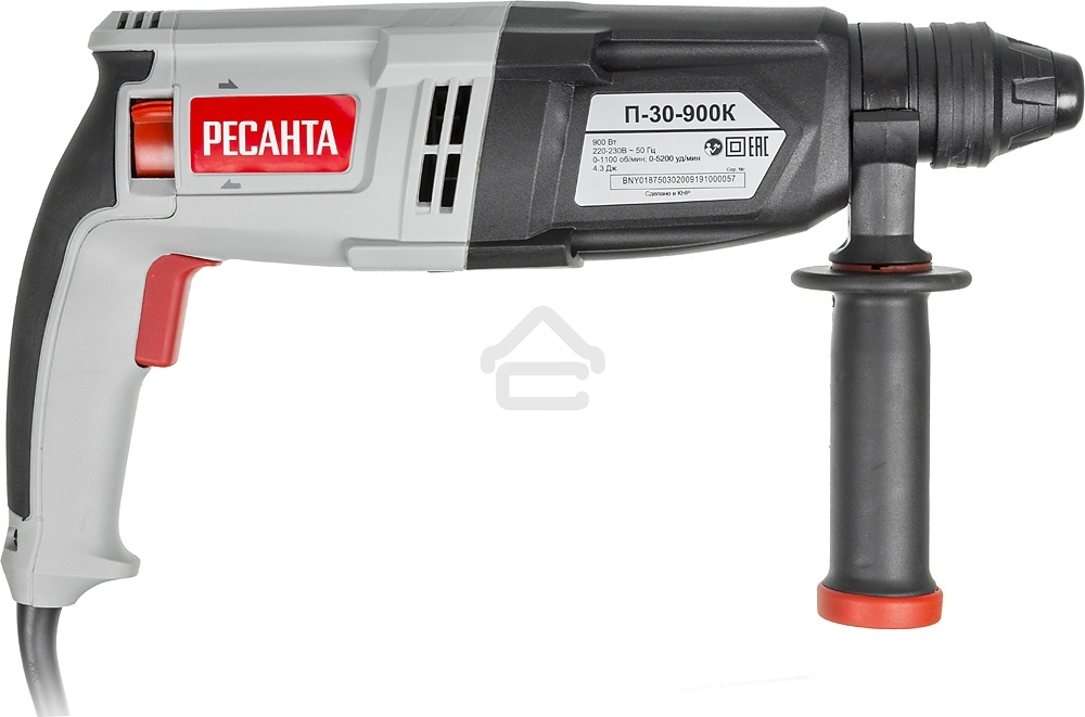 Перфоратор Ресанта П-30-900К SDS-plus уд.:4.3Дж 900Вт (кейс в комплекте)