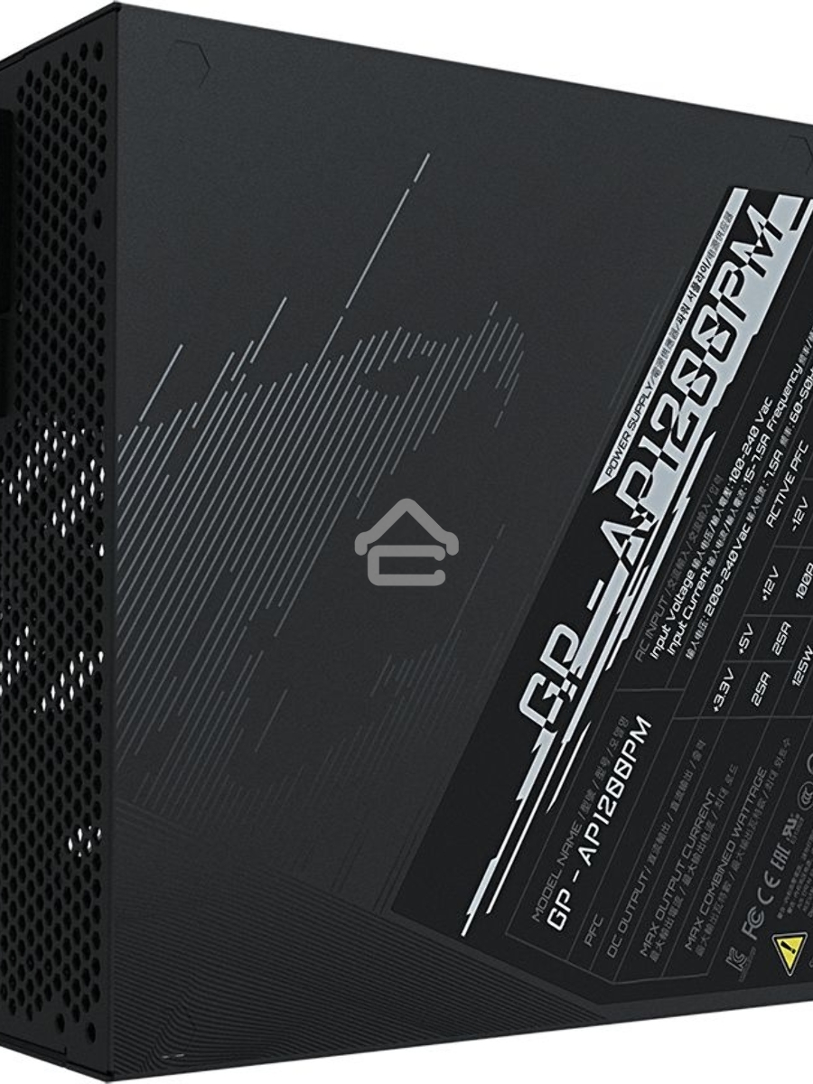 Блок питания Gigabyte GP-AP1200PM, 1200Вт, 80 PLUS Platinum, 140мм, модульный, черный