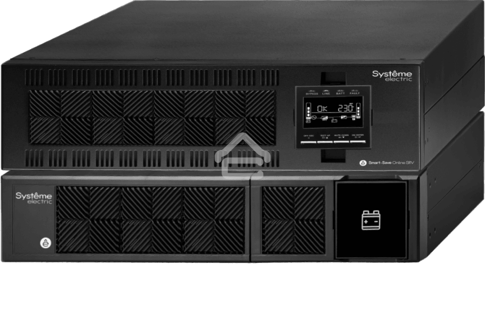Источник бесперебойного питания Systeme Electriс Smart-Save Online SRV, 10000VA/9000W, On-Line, Extended-run, Rack 5U(Tower convertible), LCD, Out: Hardwire, SNMP Intelligent Slot, USB, RS-232