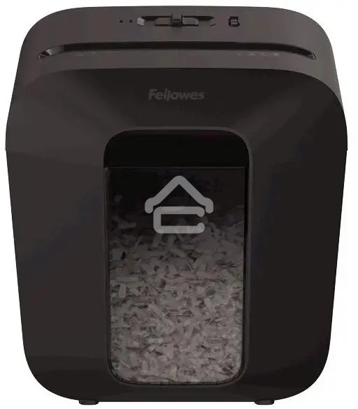 Шредер Fellowes PowerShred LX25 черный (секр.P-4)/перекрестный/6лист./11.5лтр./скрепки/скобы/пл.карты