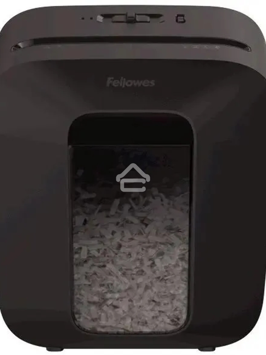 Шредер Fellowes PowerShred LX25 черный (секр.P-4)/перекрестный/6лист./11.5лтр./скрепки/скобы/пл.карты