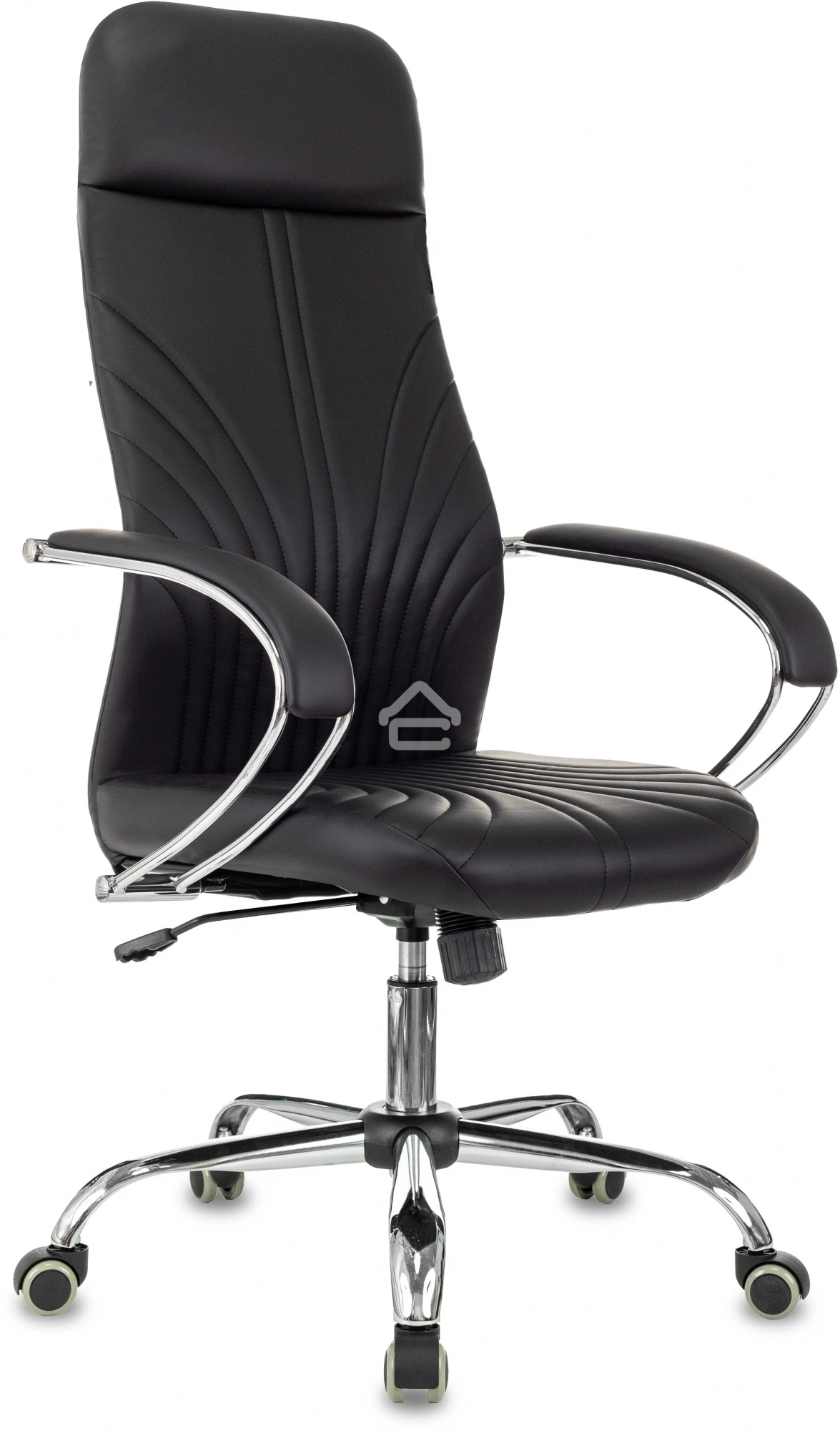 Кресло руководителя Бюрократ CH-610SL черный эко.кожа крестов. металл хром пластик черный