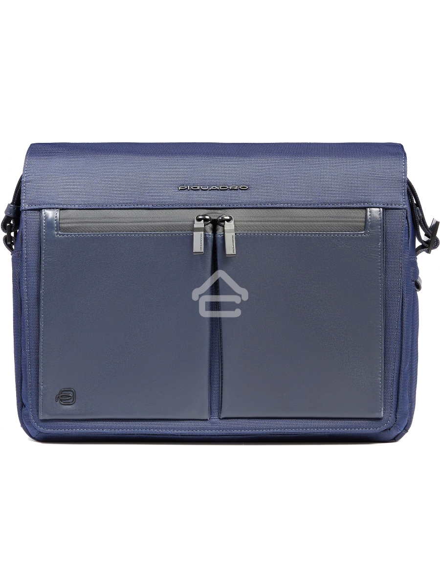 Сумка-мессенджер для ноутбука Piquadro Orion CA6627S136/BLU синий ткань/натур.кожа