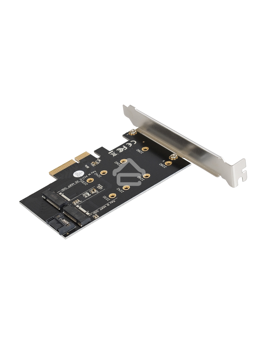 Переходник ExeGate EXE-509 M.2 B key + M.2 M Key -> PCI-Ex4/SATA