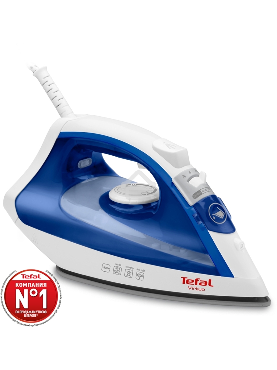Утюг Tefal FV1711E0 1800Вт синий/белый