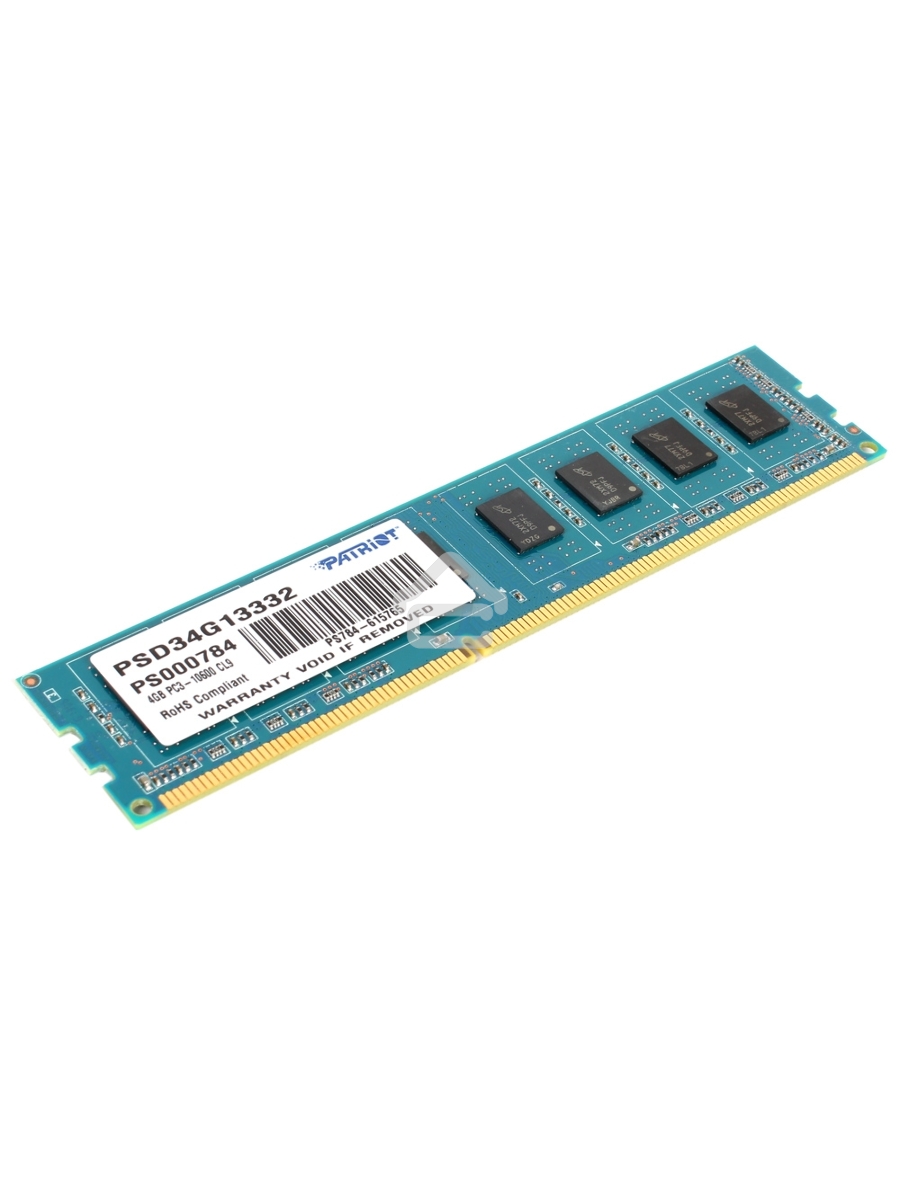 Оперативная память Patriot, DDR3, 4GB (1x4 GB), 1333 MHz, CL9, DIMM