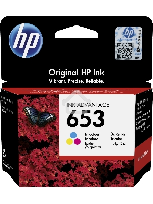 Картридж HP 653 струйный трёхцветный (200 стр)