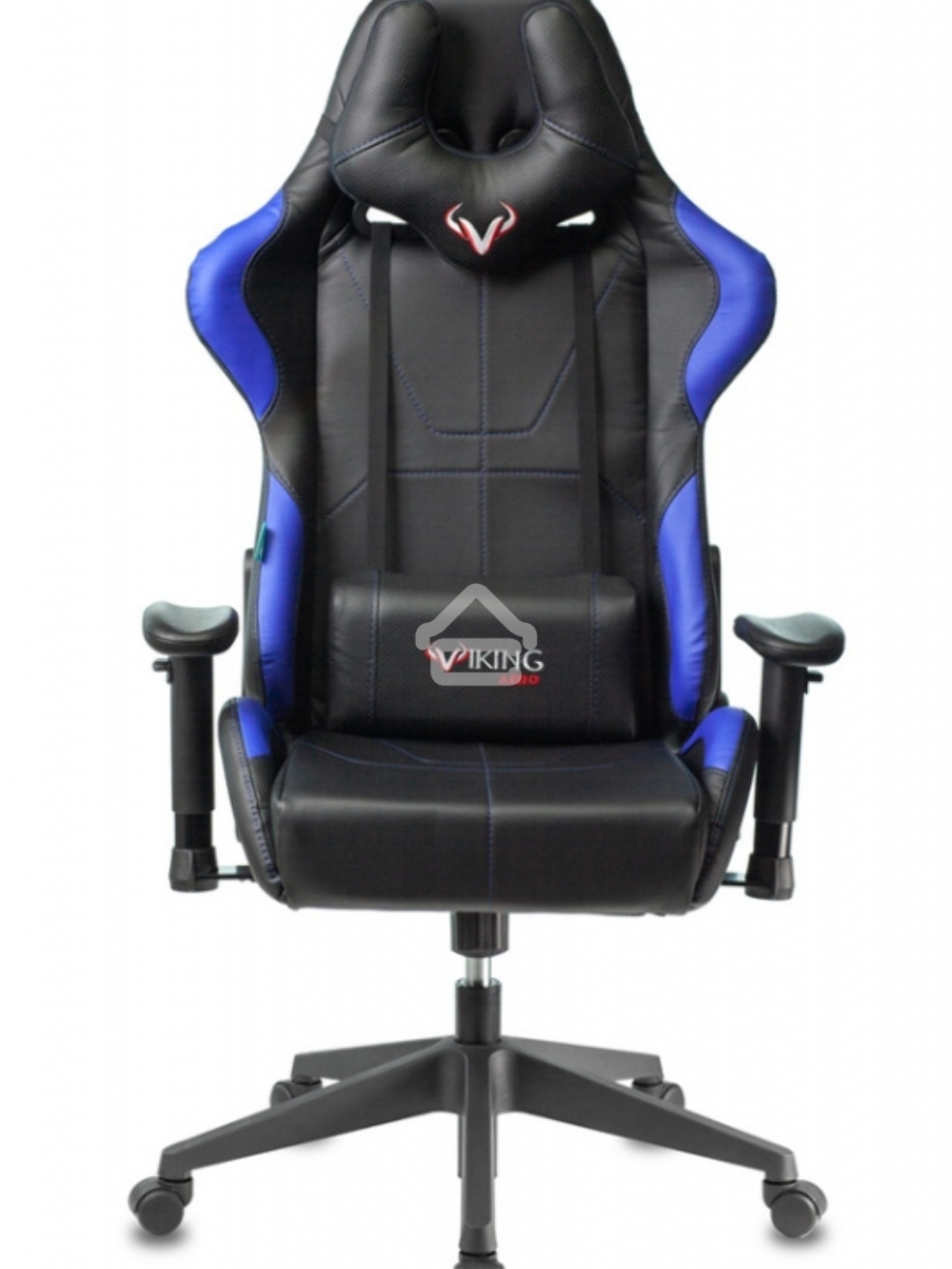 Кресло игровое Бюрократ VIKING 5 AERO BLUE черный/синий искусственная кожа